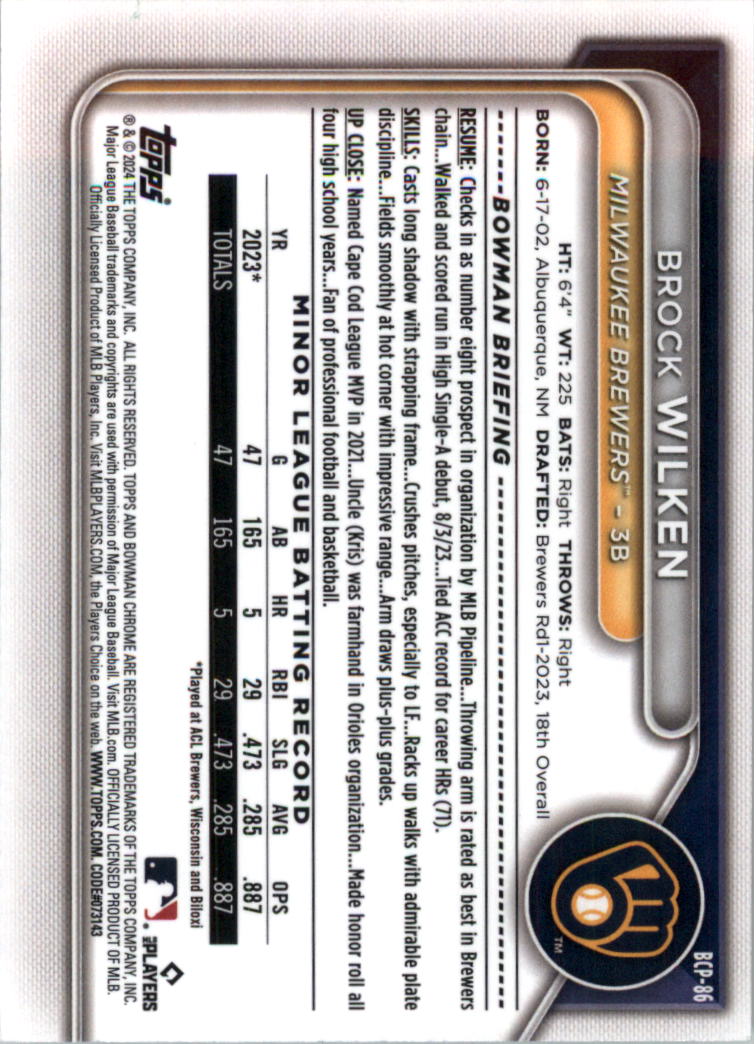 2024 Bowman Chrome Prospects Lunar Glow Refractors Baseball Card Pick (Inserts) - Picture 104 of 171