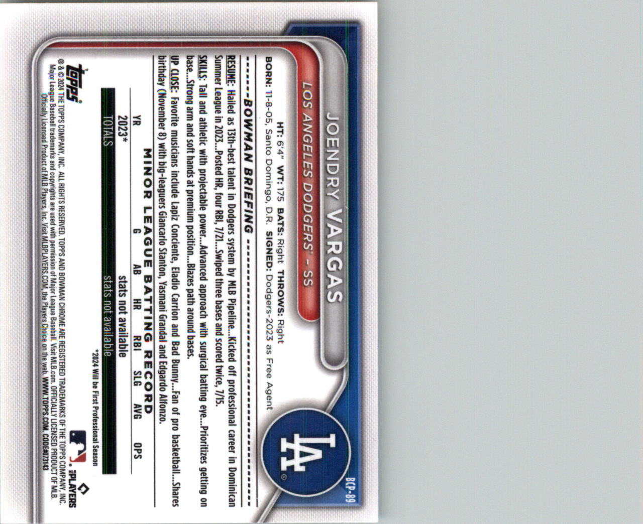 2024 Bowman Chrome Prospects Lunar Glow Refractors Baseball Card Pick (Inserts) - Picture 108 of 171