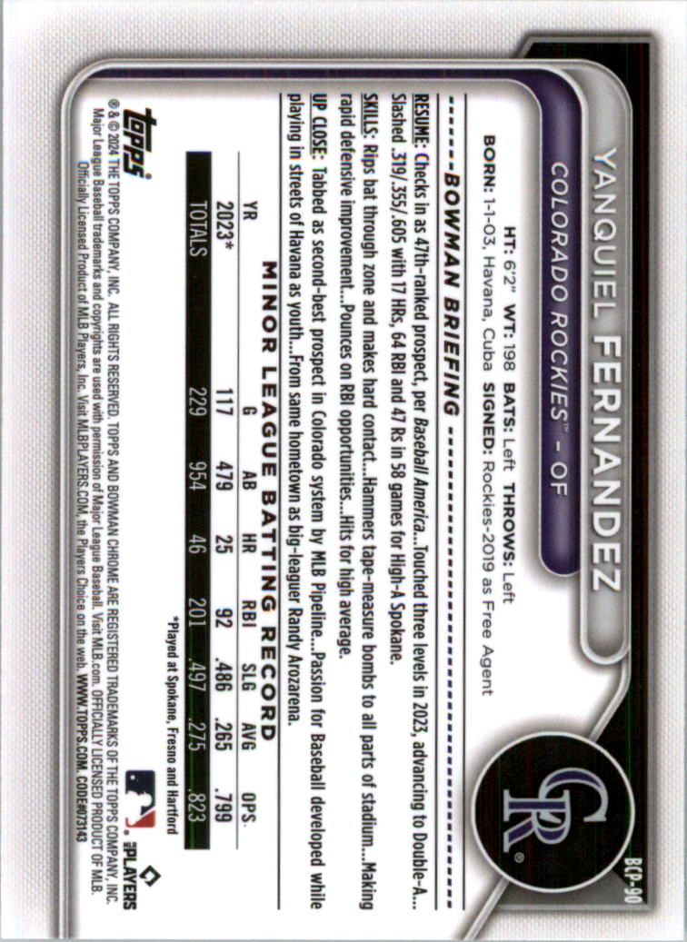 2024 Bowman Chrome Prospects Lunar Glow Refractors Baseball Card Pick (Inserts) - Picture 110 of 171