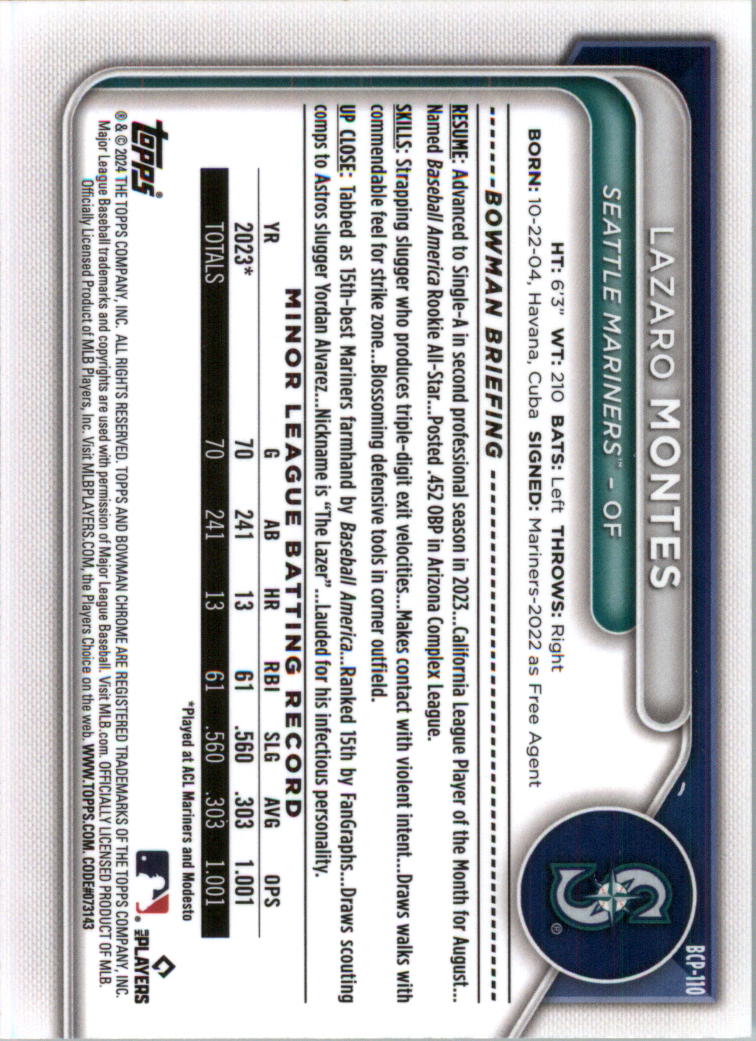 2024 Bowman Chrome Prospects Lunar Glow Refractors Baseball Card Pick (Inserts) - Picture 132 of 171