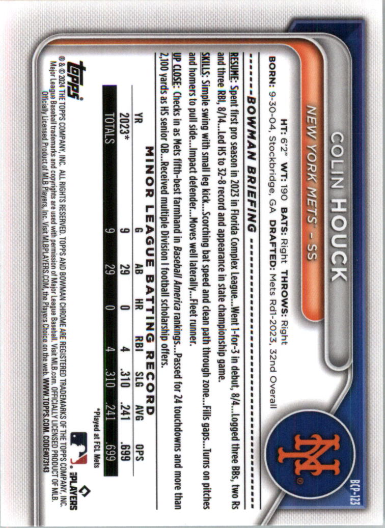 2024 Bowman Chrome Prospects Lunar Glow Refractors Baseball Card Pick (Inserts) - Picture 144 of 171