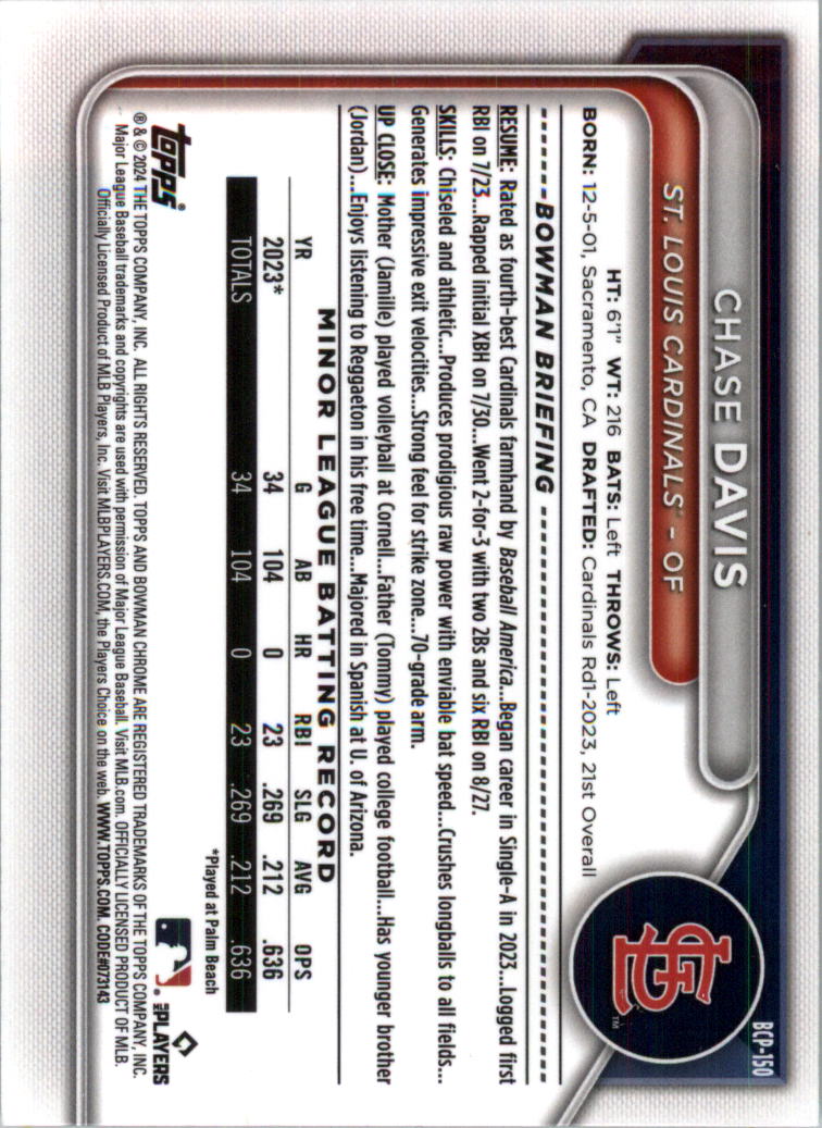 2024 Bowman Chrome Prospects Lunar Glow Refractors Baseball Card Pick (Inserts) - Picture 171 of 171