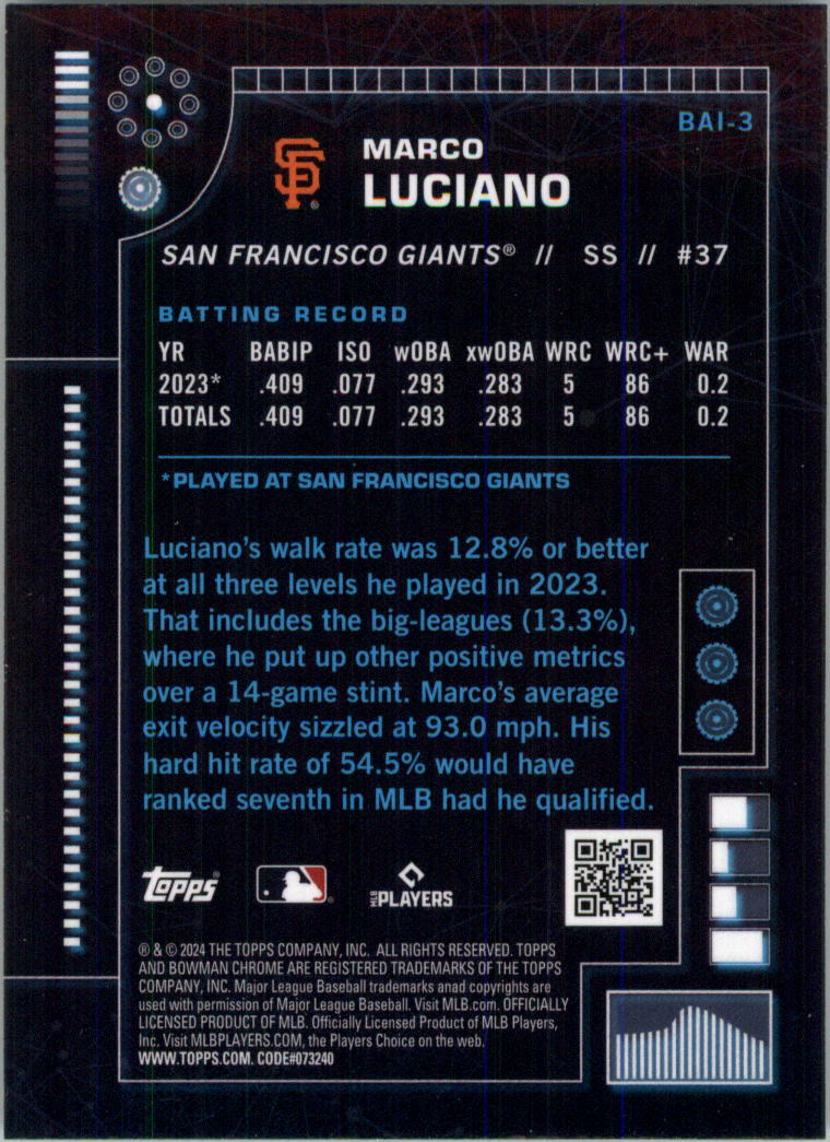 2024 Bowman Chrome Bowman AI Baseball Card Pick (Inserts) - Bild 7 von 39