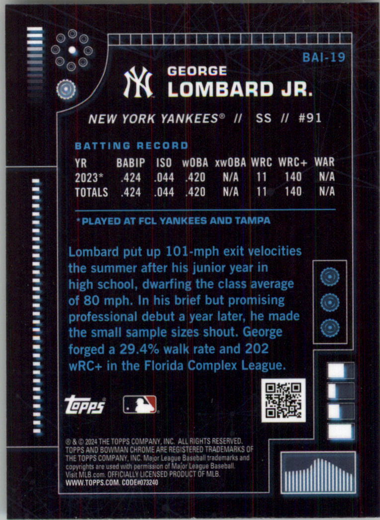 2024 Bowman Chrome Bowman AI Baseball Card Pick (Inserts) - Bild 37 von 39