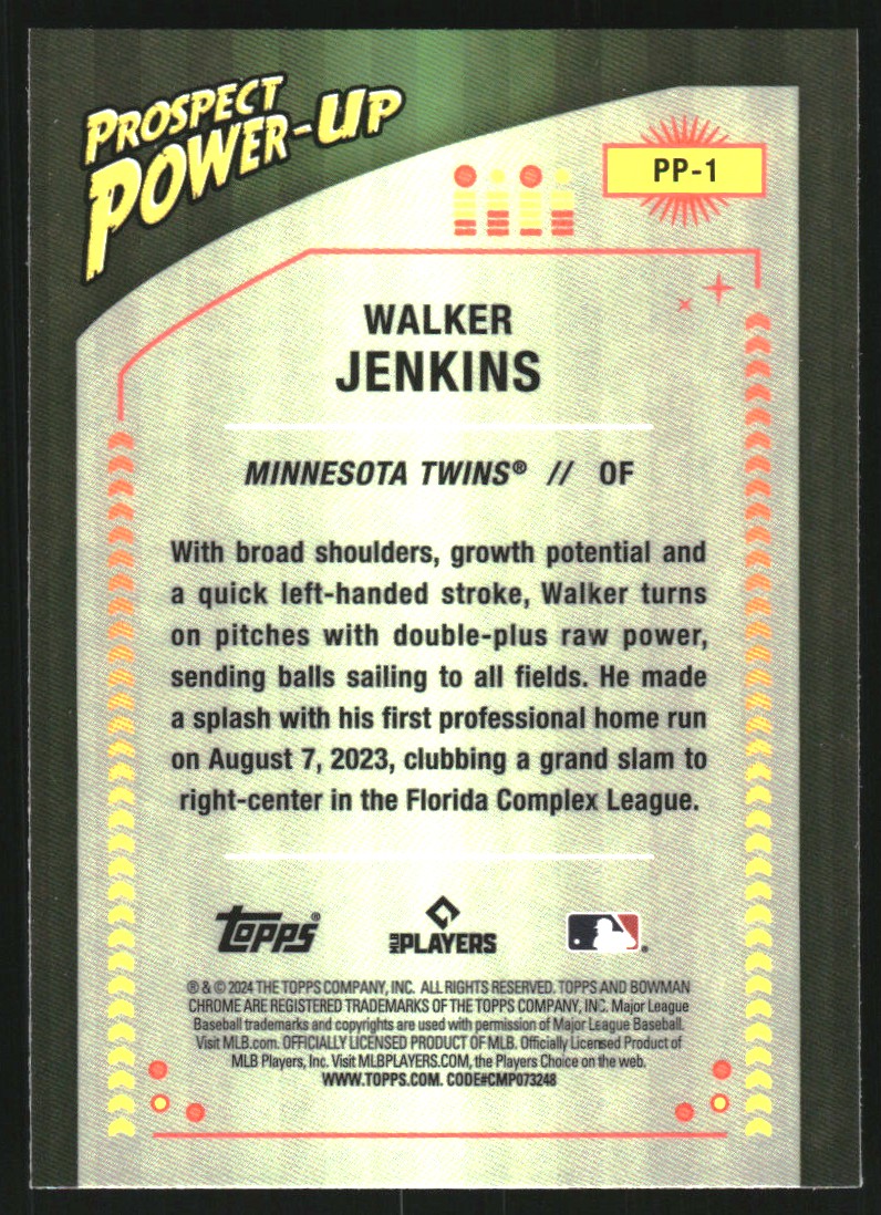 2024 Bowman Chrome Prospect Power-Up #PP1 Walker Jenkins