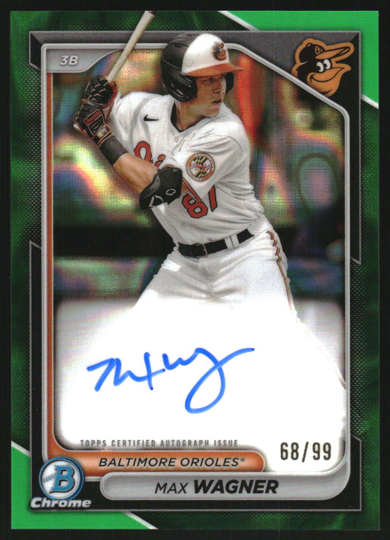 2024 Bowman Chrome Prospect Autographs Green Lava Refractors #CPAMW Max Wagner Auto /99