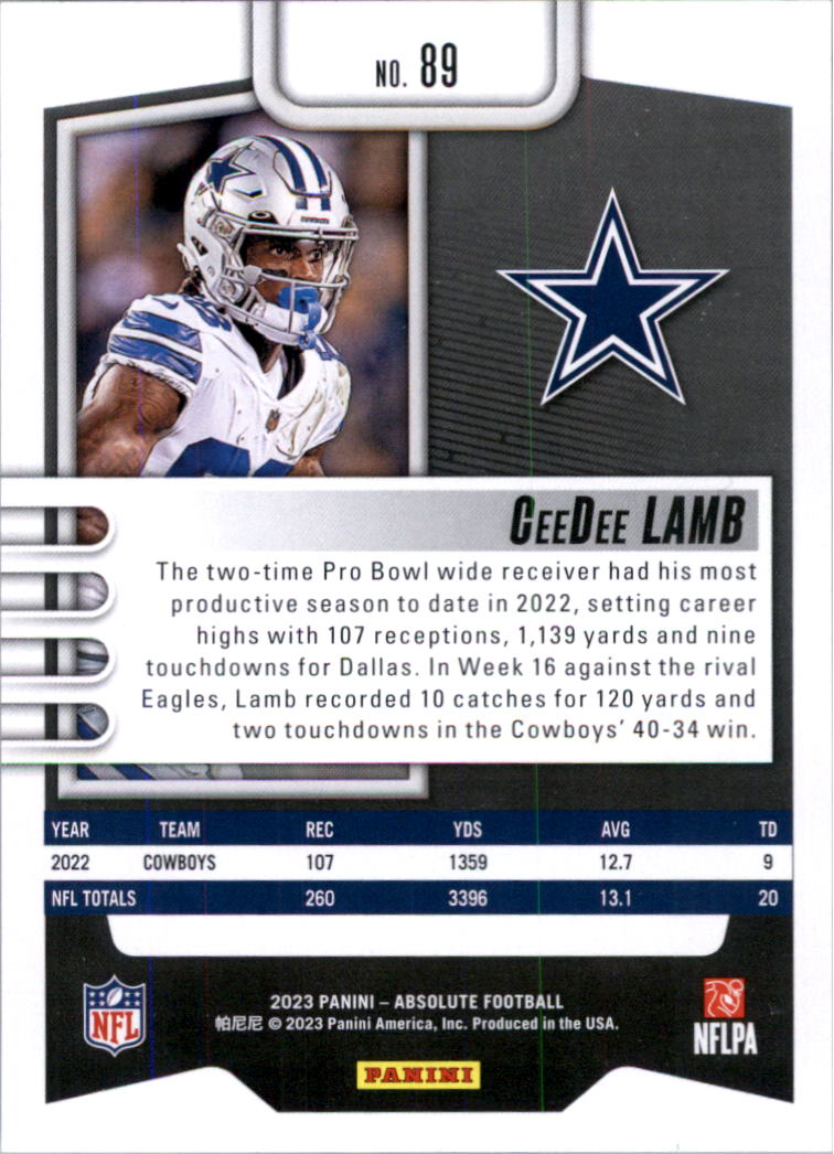 2023 Absolute Retail Football Card Pick (Base)