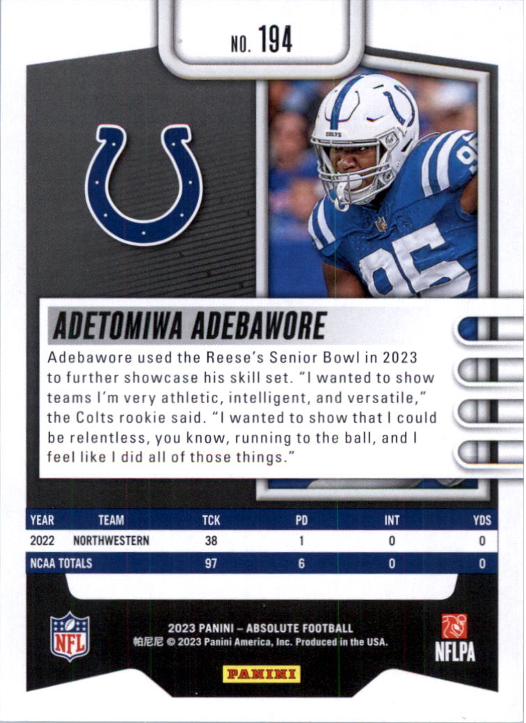 2023 Absolute Retail Football Card Pick (Base)