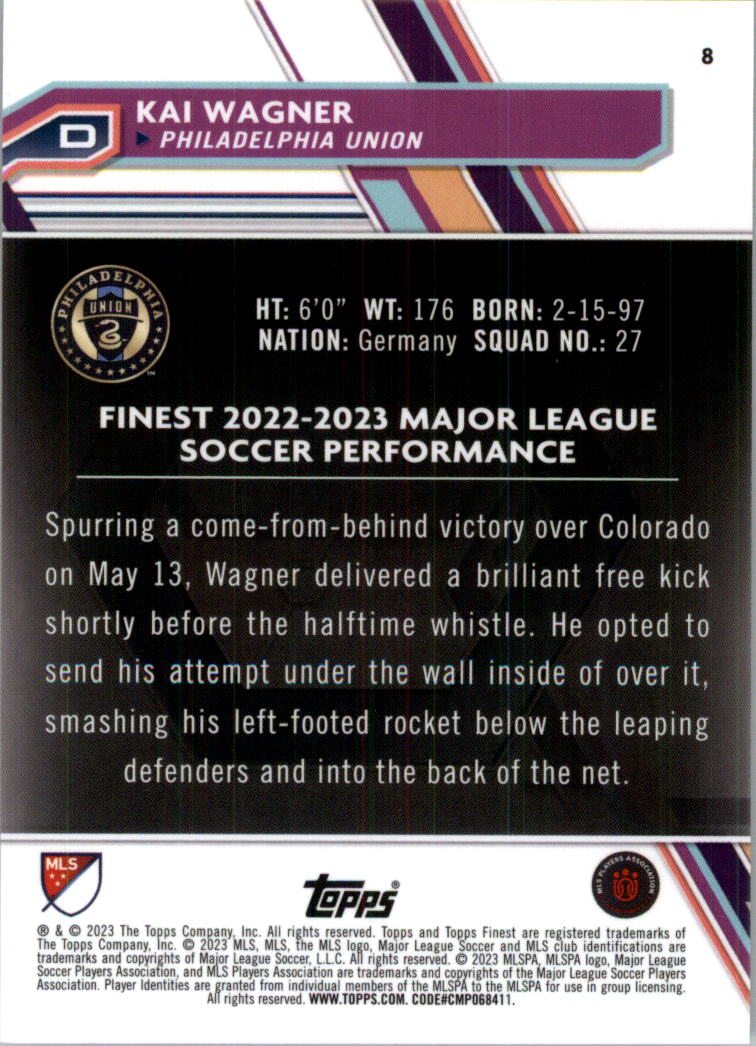 2023 Finest MLS Purple Refractors Soccer Card Pick (Inserts) - Picture 5 of 51