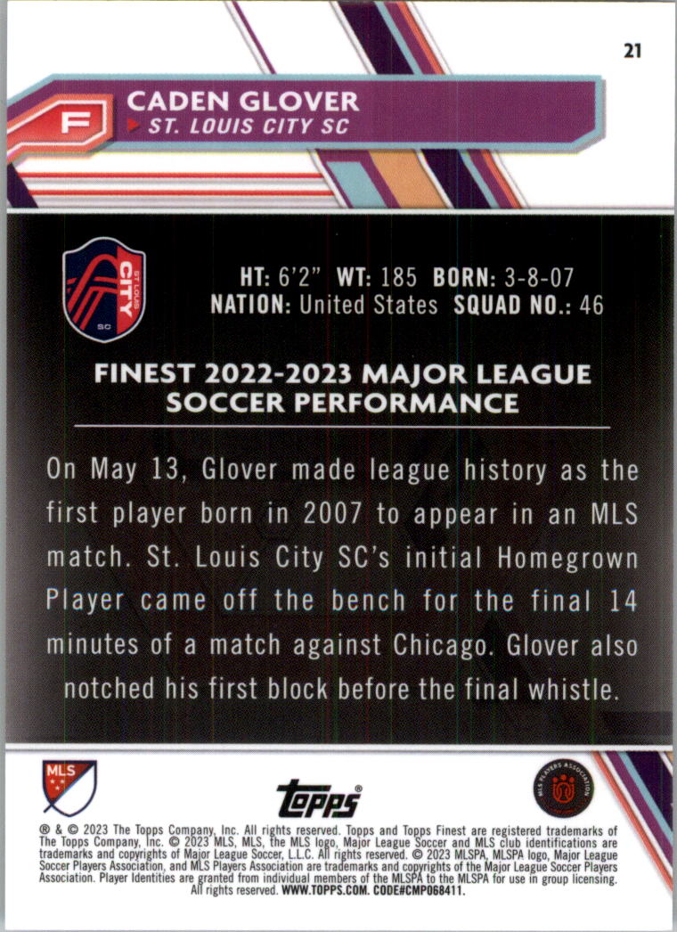 2023 Finest MLS Purple Refractors Soccer Card Pick (Inserts) - Picture 13 of 51