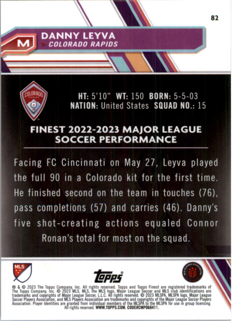 2023 Finest MLS Purple Refractors Soccer Card Pick (Inserts) - Picture 37 of 51