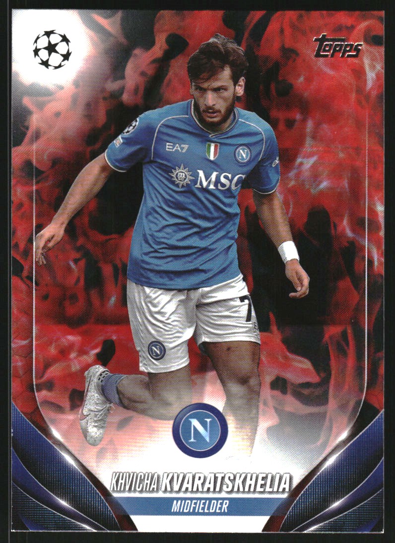 2023-24 Topps UEFA Club Competitions Inferno Foil #199 Khvicha Kvaratskhelia