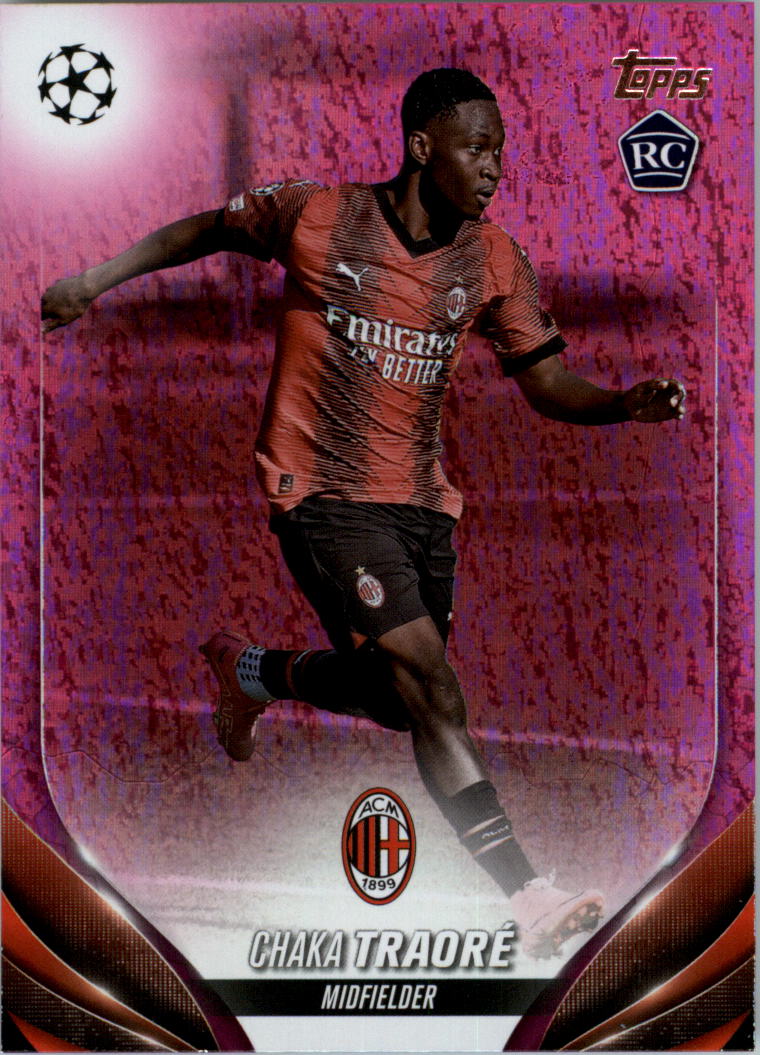 2023-24 Topps UEFA Club Competitions Pink Sparkle Soccer Card Pick (Inserts)