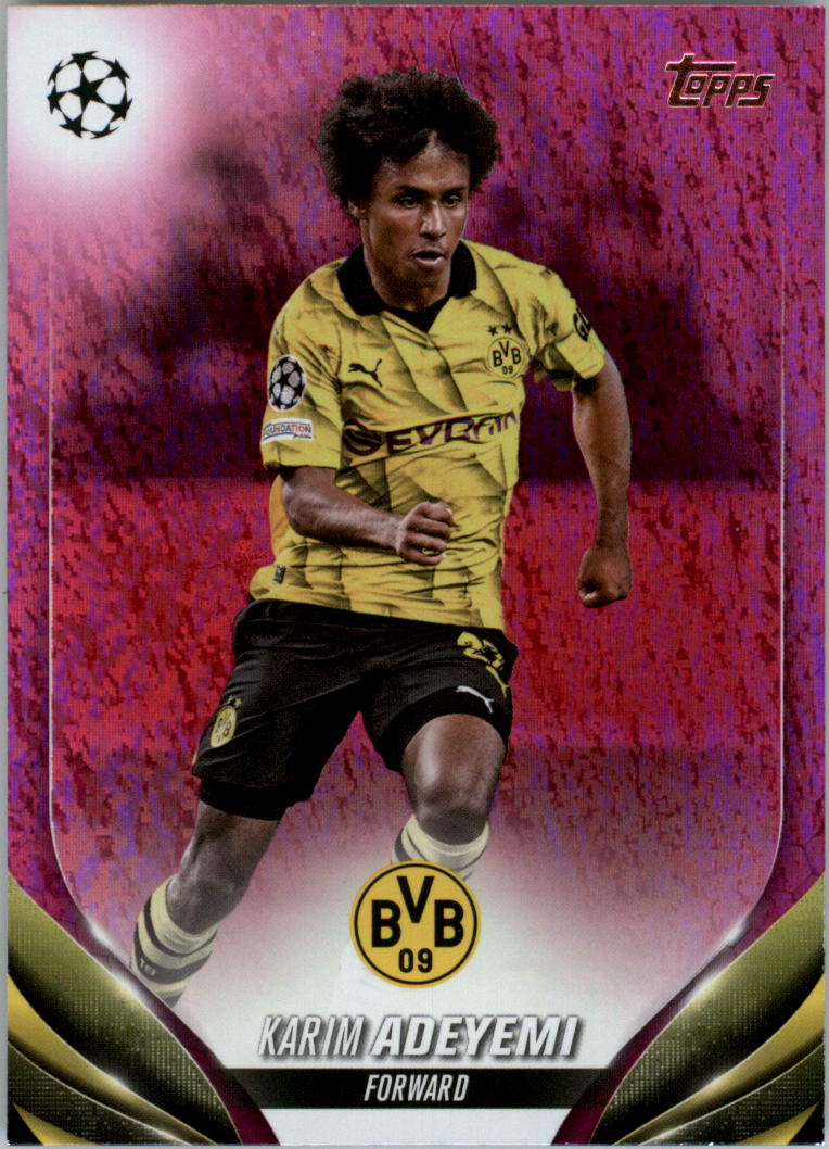 2023-24 Topps UEFA Club Competitions Pink Sparkle Soccer Card Pick (Inserts)