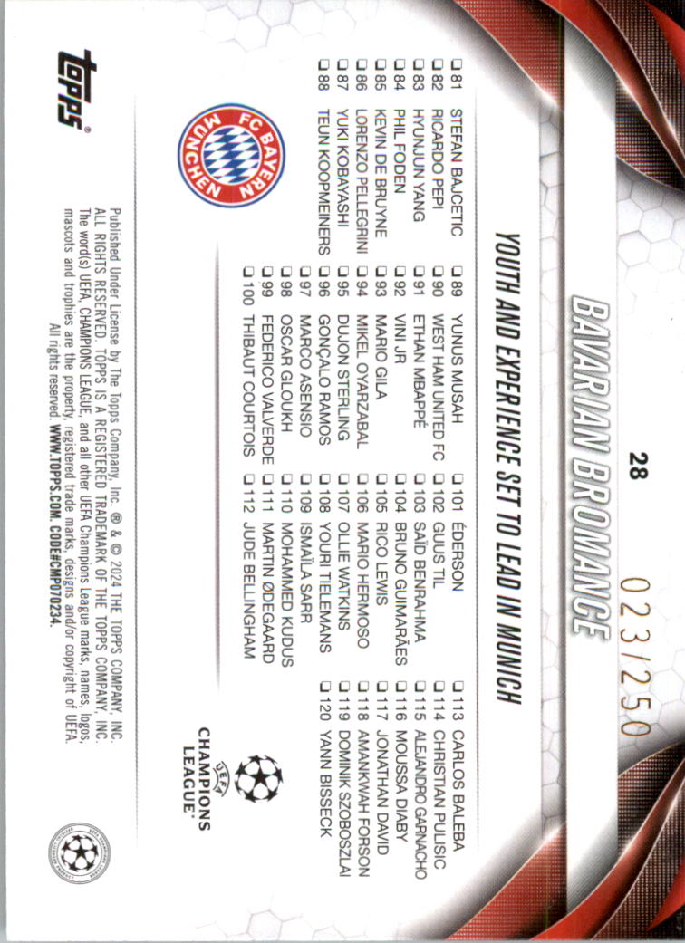 2023-24 Topps UEFA Club Competitions Soccer Card Pick (Inserts)