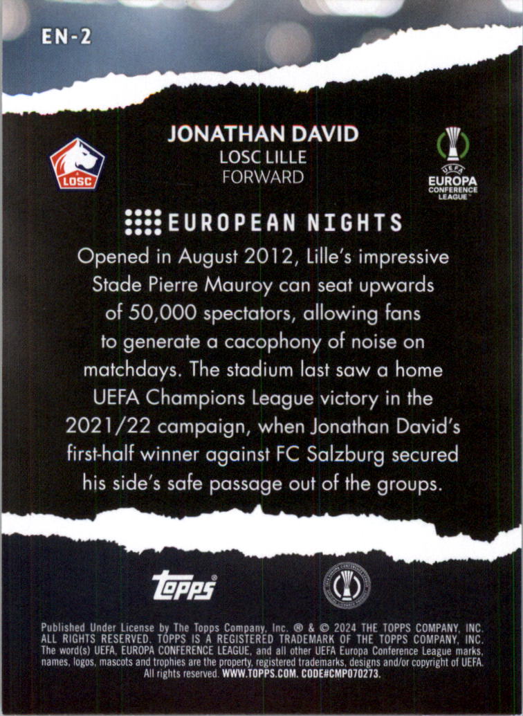 2023-24 Topps UEFA Club Competitions European Nights Soccer Card Pick (Inserts) - Picture 5 of 57