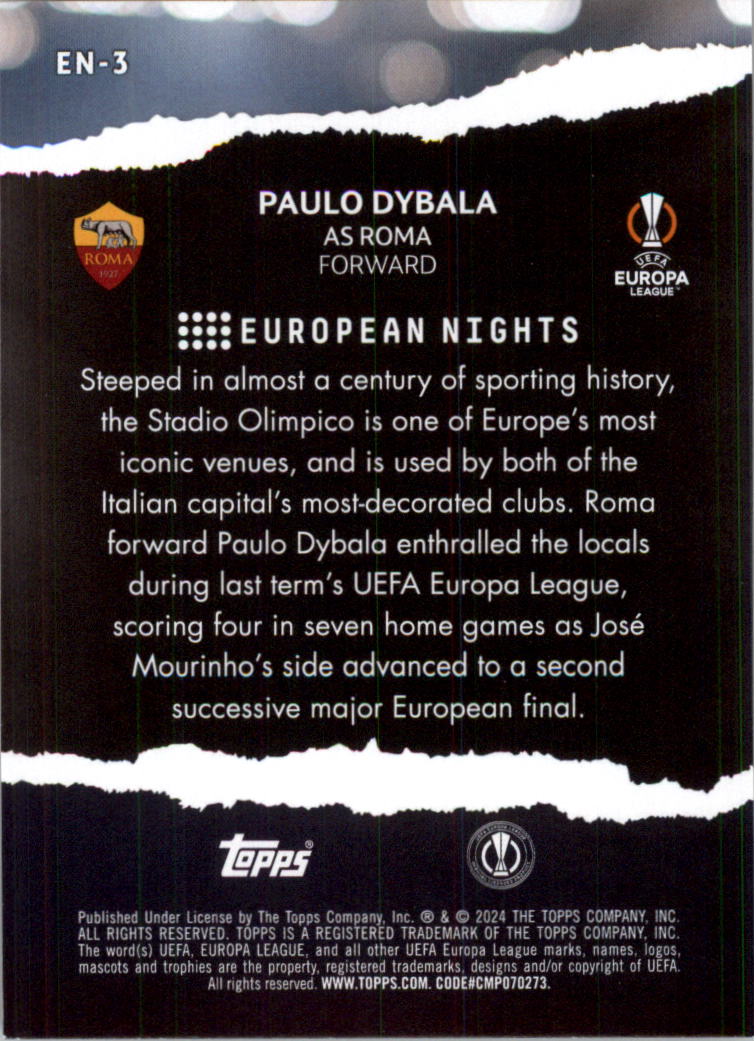 2023-24 Topps UEFA Club Competitions European Nights Soccer Card Pick (Inserts) - Picture 7 of 57