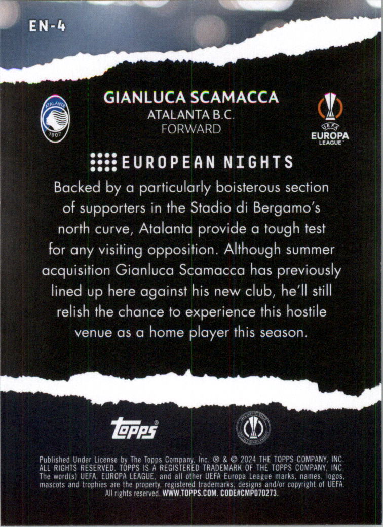2023-24 Topps UEFA Club Competitions European Nights Soccer Card Pick (Inserts) - Picture 9 of 57