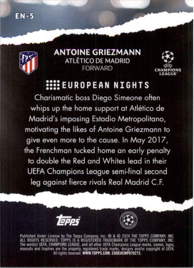 2023-24 Topps UEFA Club Competitions European Nights Soccer Card Pick (Inserts) - Picture 11 of 57