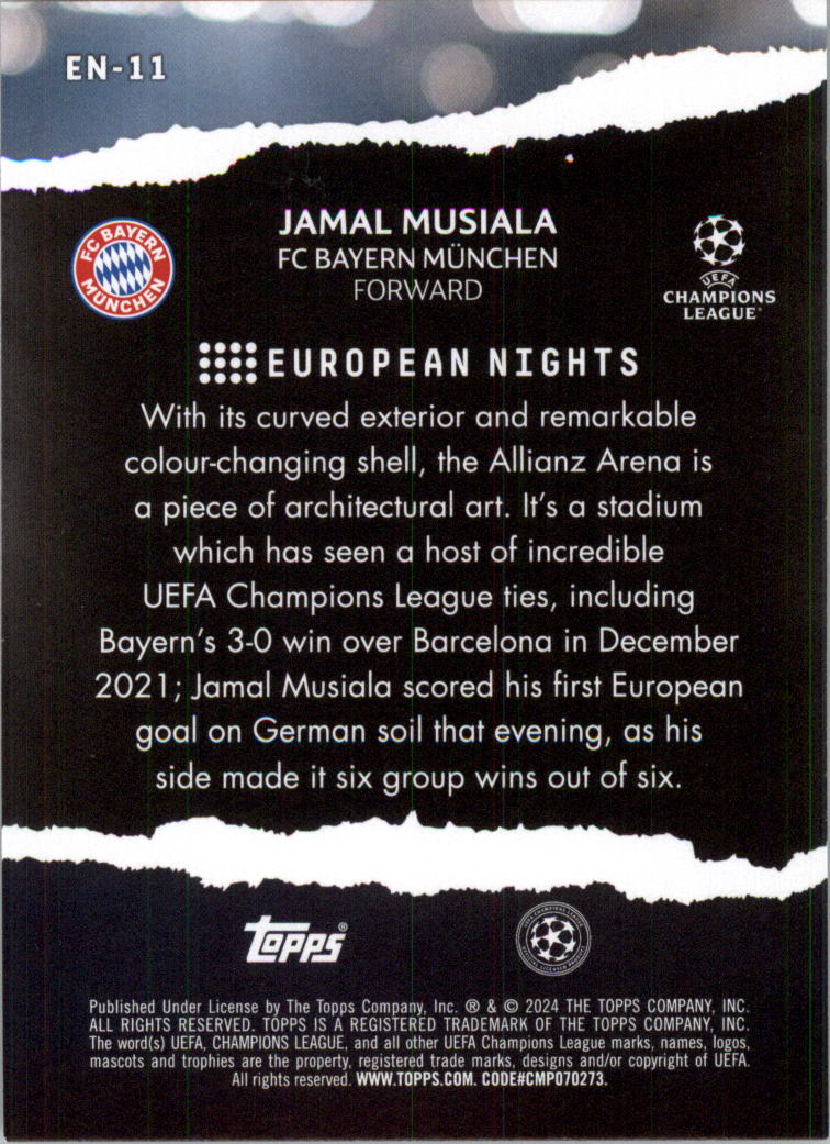 2023-24 Topps UEFA Club Competitions European Nights Soccer Card Pick (Inserts) - Picture 21 of 57