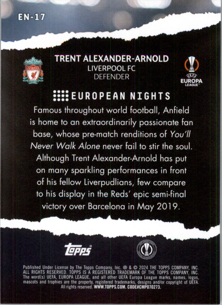 2023-24 Topps UEFA Club Competitions European Nights Soccer Card Pick (Inserts) - Picture 33 of 57