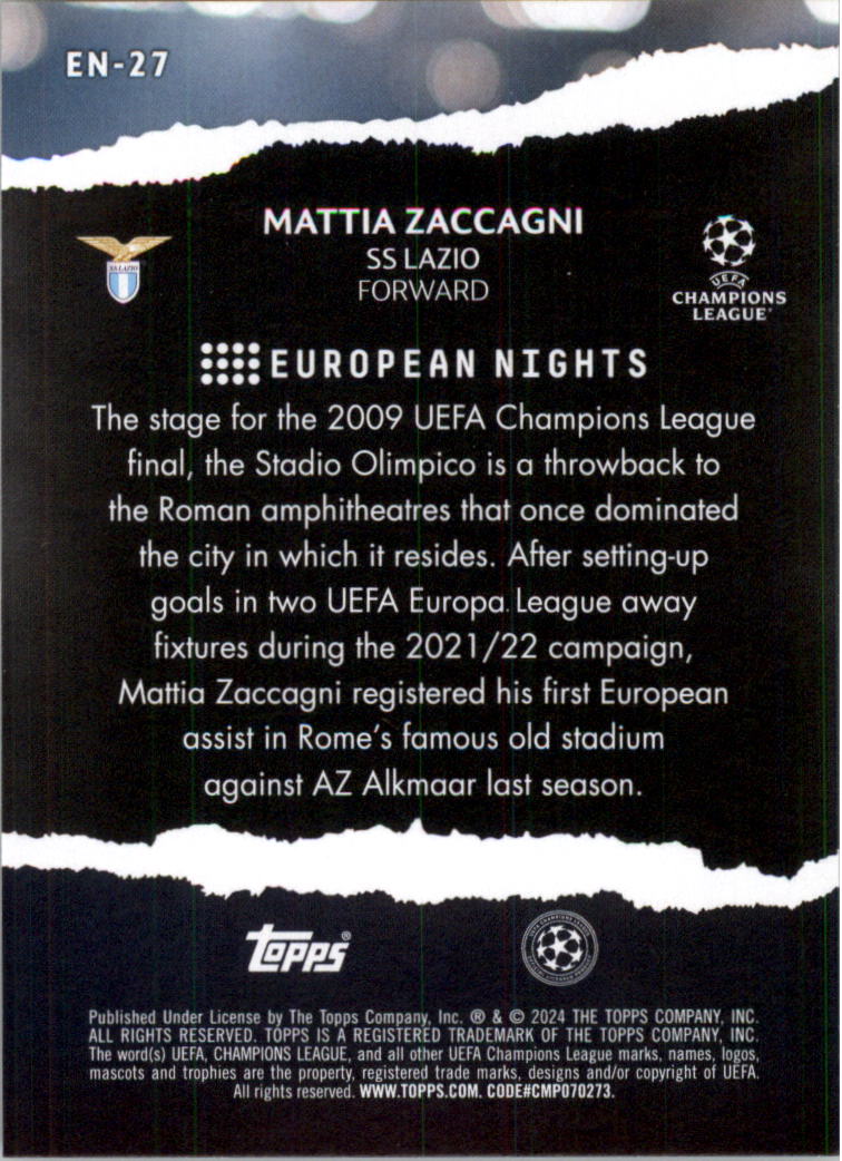 2023-24 Topps UEFA Club Competitions European Nights Soccer Card Pick (Inserts) - Picture 51 of 57