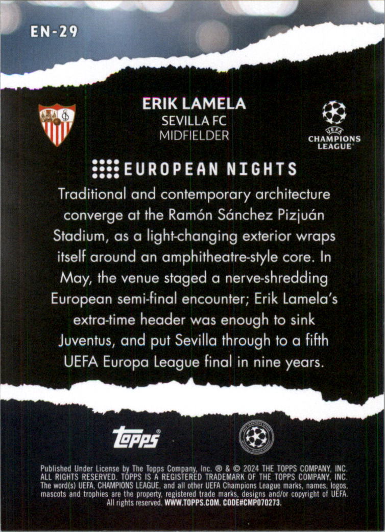 2023-24 Topps UEFA Club Competitions European Nights Soccer Card Pick (Inserts) - Picture 55 of 57