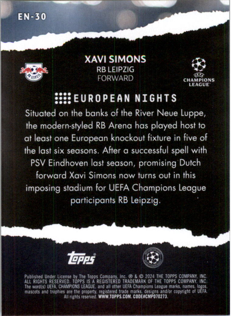2023-24 Topps UEFA Club Competitions European Nights Soccer Card Pick (Inserts) - Picture 57 of 57