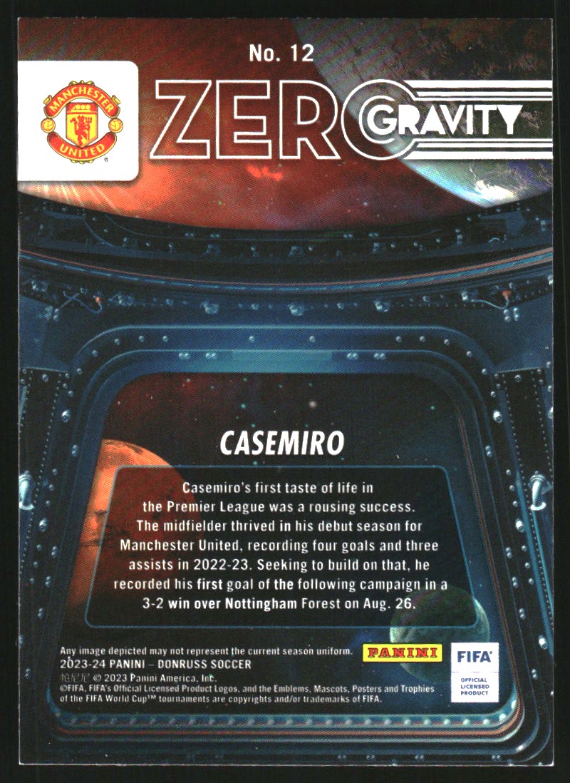 2023-24 Donruss Zero Gravity Red #12 Casemiro