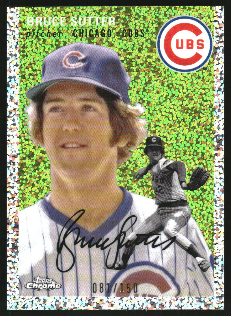 2023 Topps Chrome Platinum Anniversary Speckle Refractors #419 Bruce Sutter /150