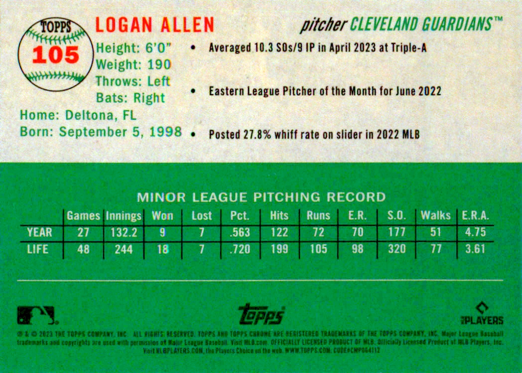 2023 Topps cromo platino aniversario refractor onda verde - Imagen 7 de 13