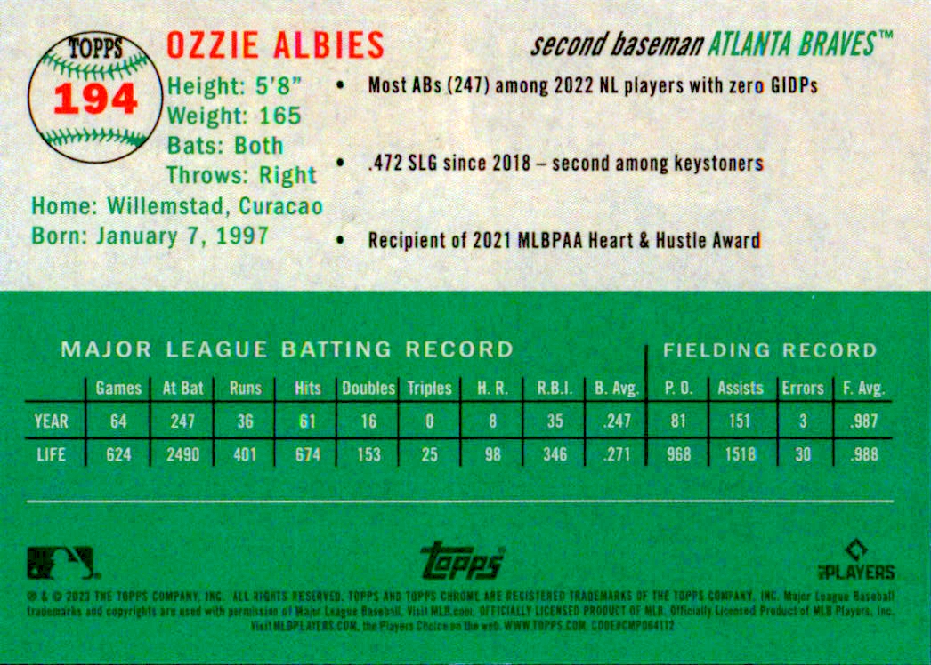 2023 Topps cromo platino aniversario refractor onda verde - Imagen 9 de 13