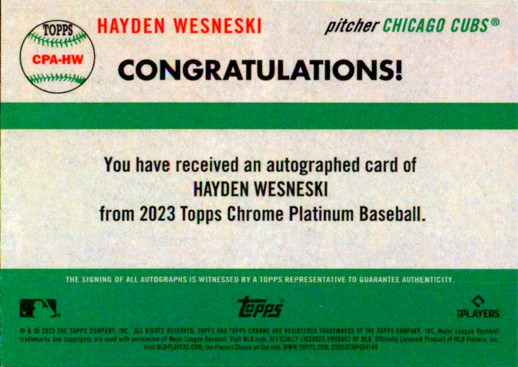 Topps 2023 cromo platino aniversario automático - Imagen 7 de 39