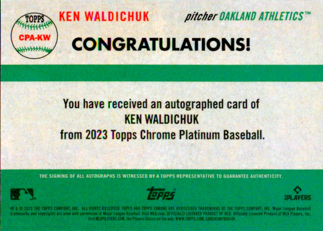 Topps 2023 cromo platino aniversario automático - Imagen 9 de 39
