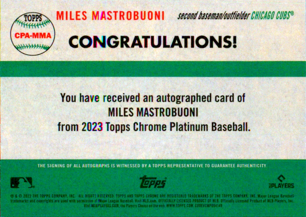 Topps 2023 cromo platino aniversario automático - Imagen 13 de 39
