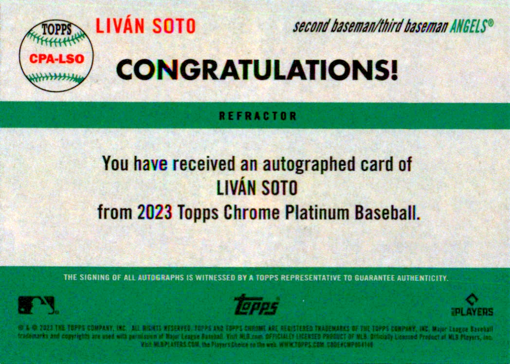 Topps 2023 cromo platino aniversario automático - Imagen 39 de 39