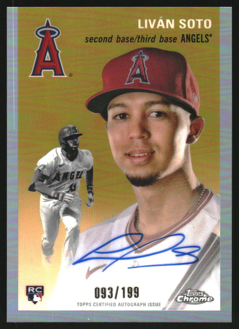 2023 Topps Chrome Platinum Anniversary Autographs Refractors #CPALSO Livn Soto Auto /199