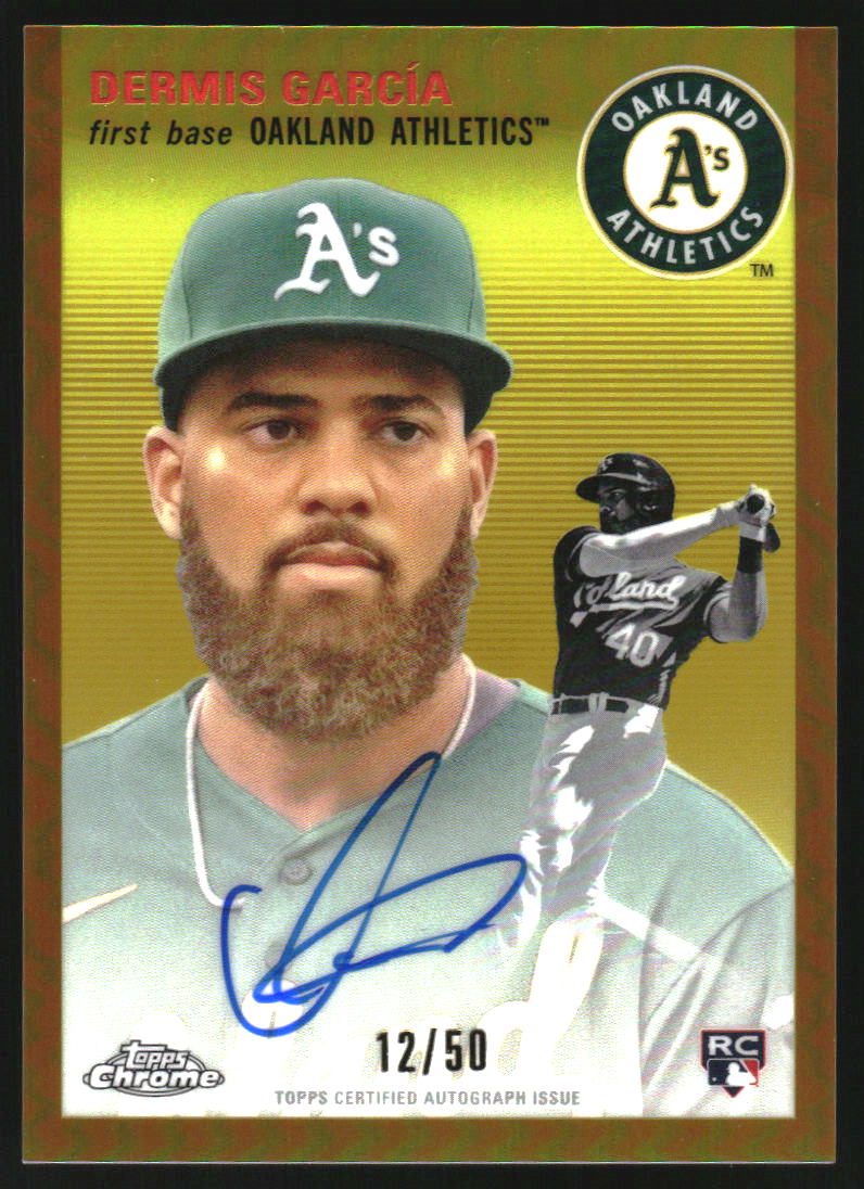 2023 Topps Chrome Platinum Anniversary Autographs Gold Refractors #CPADG Dermis Garcia
