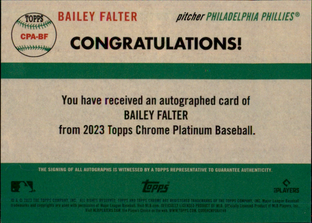 Topps 2023 cromo platino aniversario automático - Imagen 29 de 39