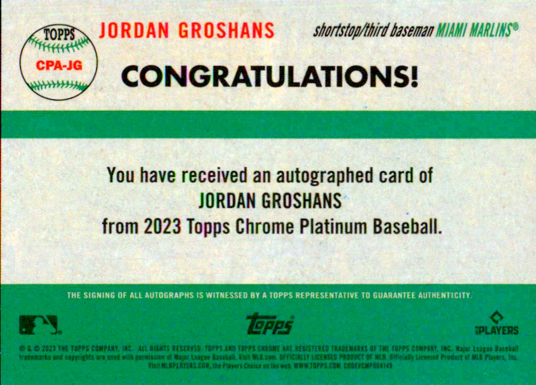 Topps 2023 cromo platino aniversario automático - Imagen 31 de 39