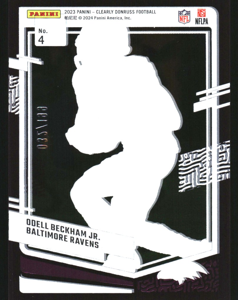 2023 Clearly Donruss Purple #4 Odell Beckham Jr.