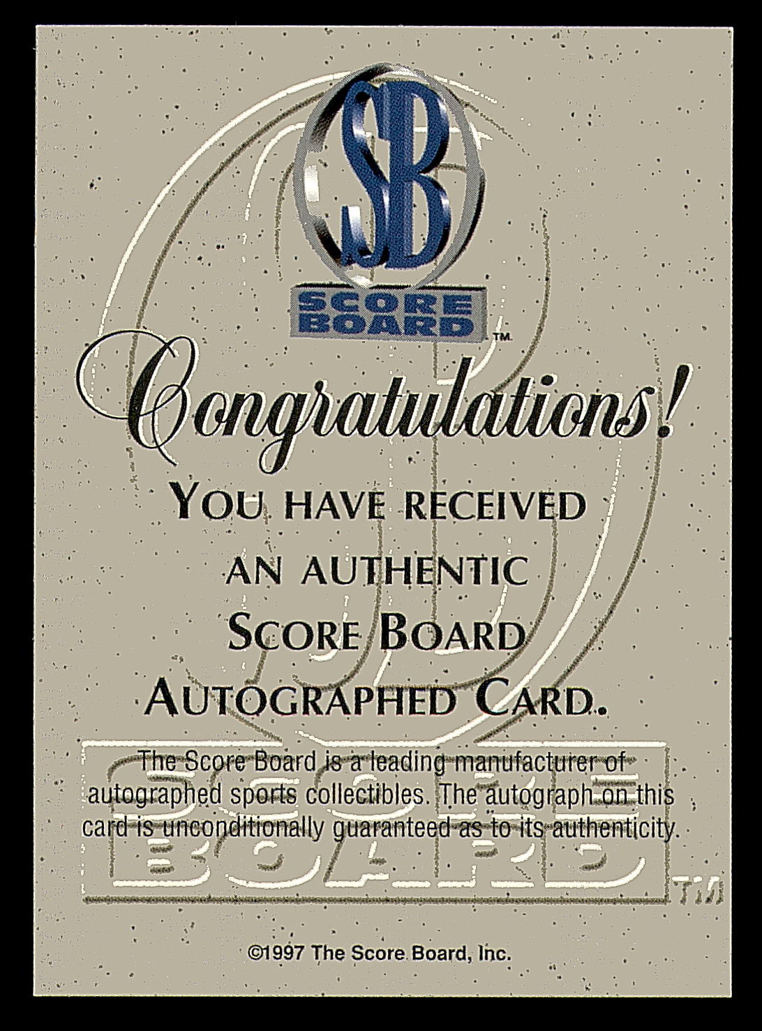 1997 Score Board Autographed BK Red Foil Autographs #NNO Scot Pollard back image