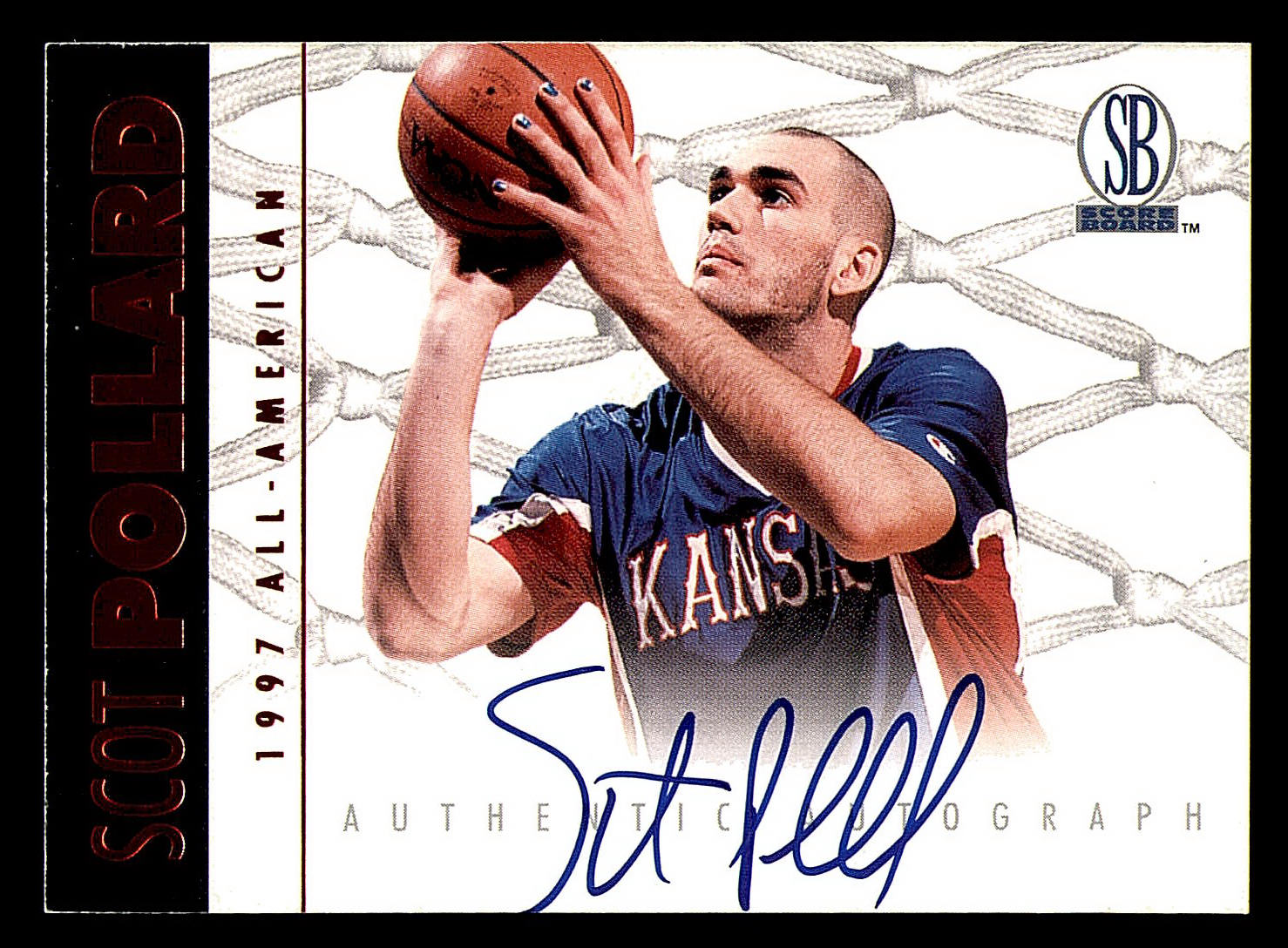 1997 Score Board Autographed BK Red Foil Autographs #NNO Scot Pollard