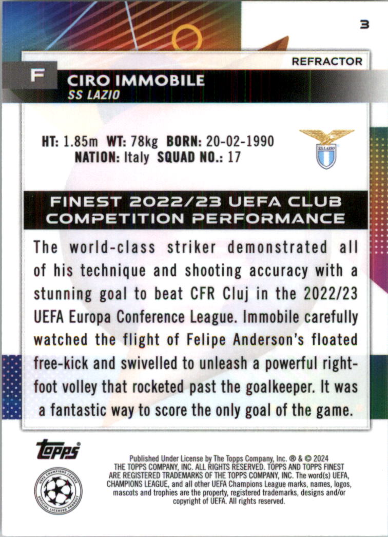 2023-24 Finest UEFA Club Competitions Refractors Soccer Card Pick (Inserts)