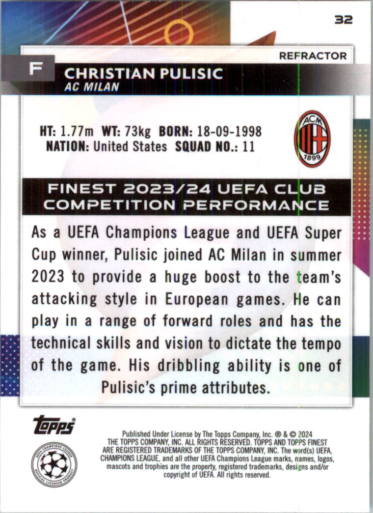 2023-24 Finest UEFA Club Competitions Refractors Soccer Card Pick (Inserts)