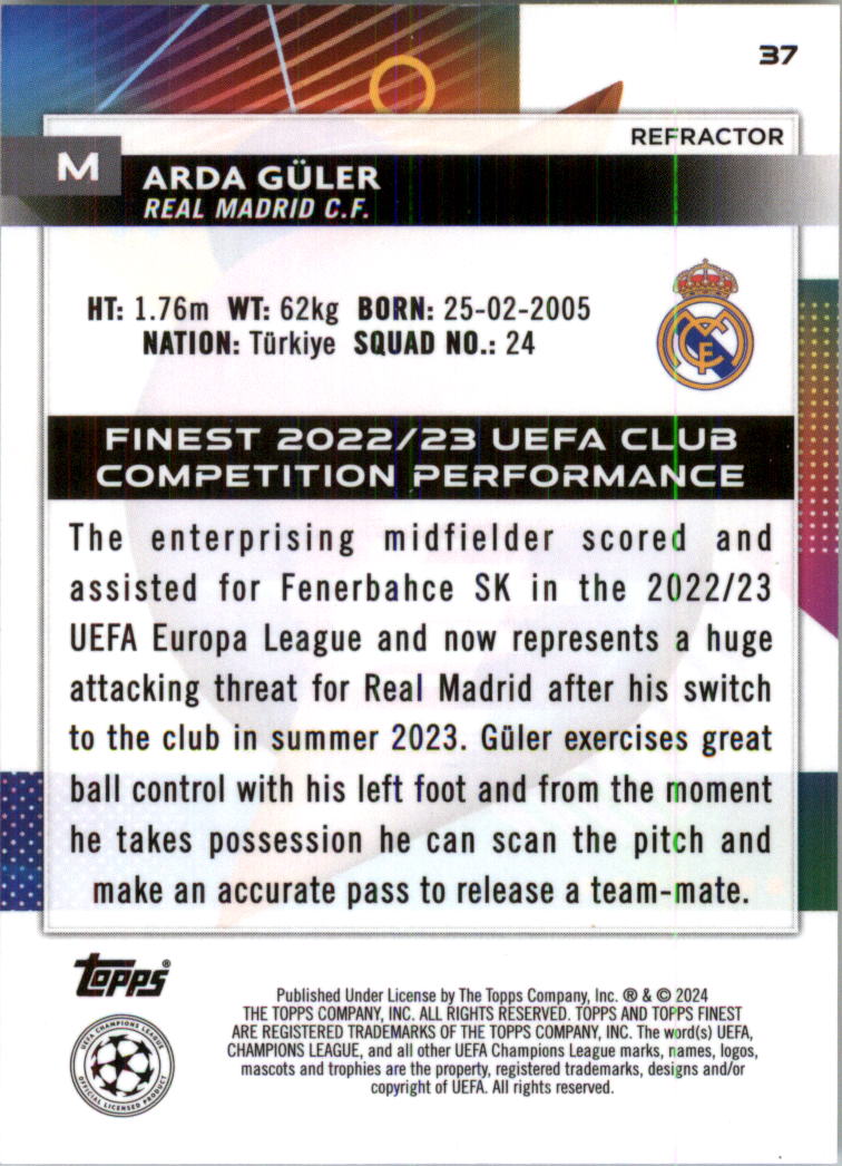 2023-24 Finest UEFA Club Competitions Refractors Soccer Card Pick (Inserts)