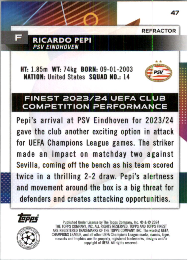 2023-24 Finest UEFA Club Competitions Refractors Soccer Card Pick (Inserts)