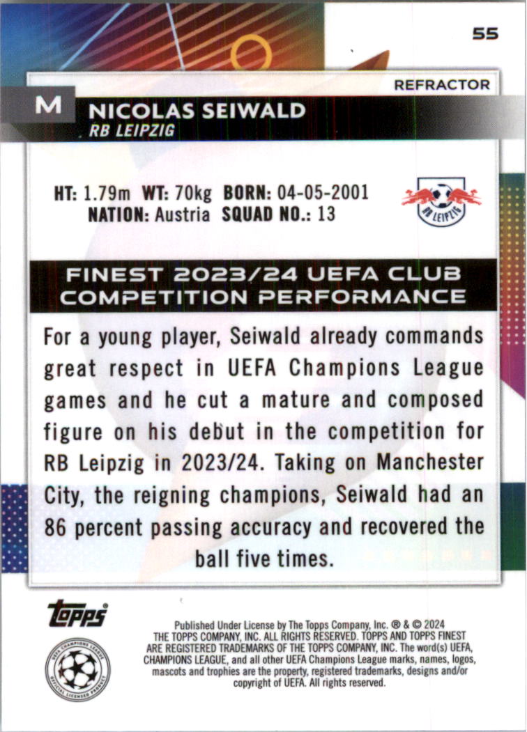 2023-24 Finest UEFA Club Competitions Refractors Soccer Card Pick (Inserts)