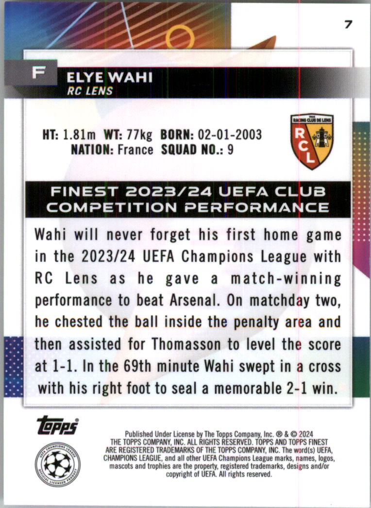 2023-24 Finest UEFA Club Competitions Purple Ref Soccer Card Pick (Inserts) - Picture 5 of 65