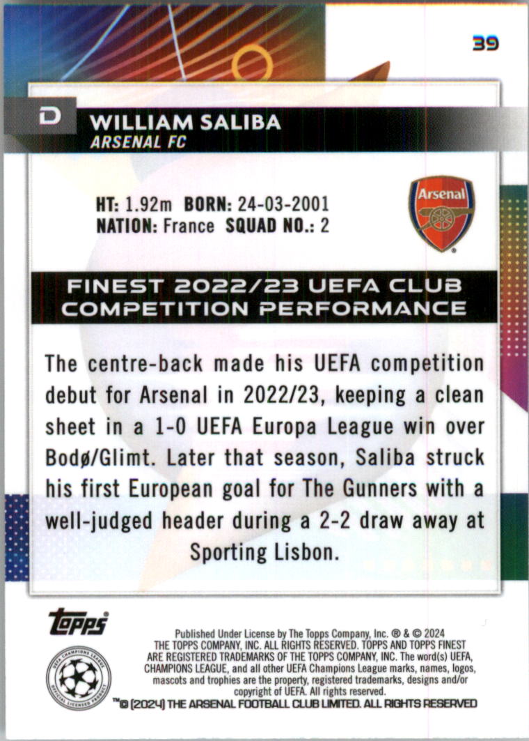 2023-24 Finest UEFA Club Competitions Purple Ref Soccer Card Pick (Inserts) - Picture 19 of 65